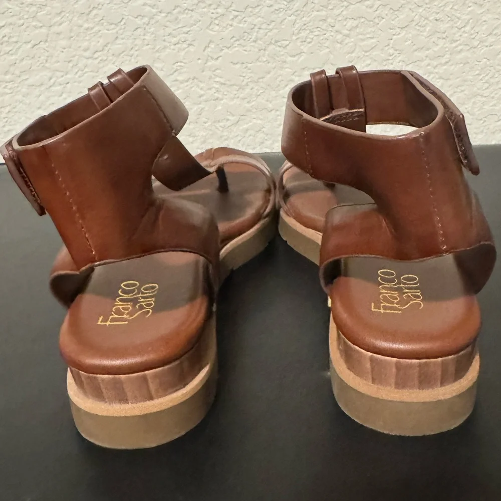 Franco Sarto Brown Sandals with Chunky Sole - Picture 3 of 5